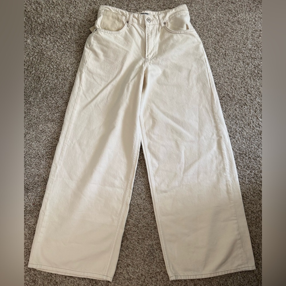 New FREE PEOPLE WE THE FREE Waterfalls Baggy Wide Leg size 26